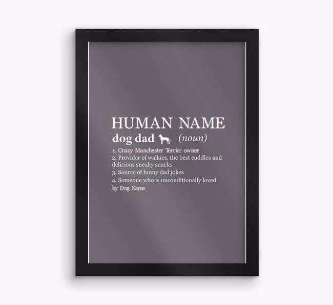 'Dad Definition' Print with {breedFullName} Silhouette